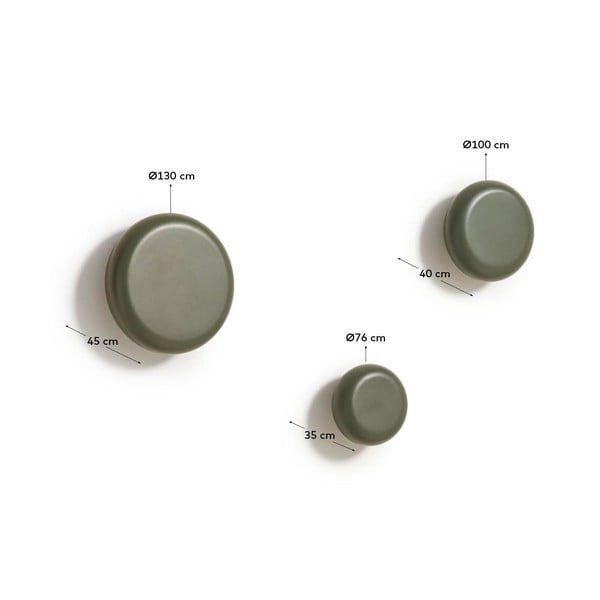 Dūmakaini zaļi koka sienas āķi (3 gab.) Nadue – Kave Home-image-3