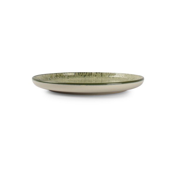 Zaļš/krēmkrāsas deserta akmensmasas šķīvis ø 20 cm Gravel – ONA-image-2