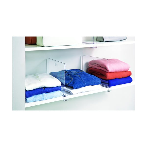 Caurspīdīgs plauktu sadalītājs iDesign The Home Edit, garums 30,9 cm-image-1