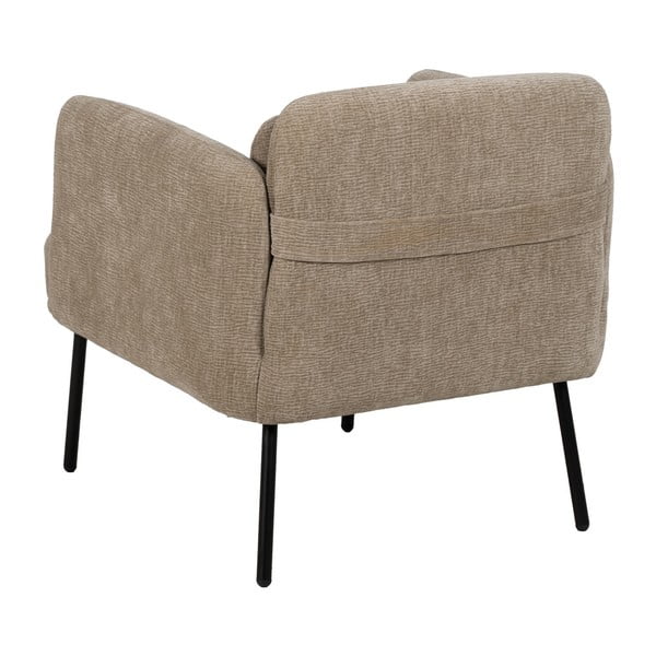 Bēšs atpūtas krēsls no šenila auduma Bind – Ixia-image-4