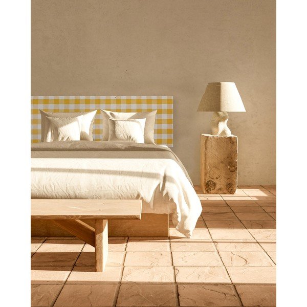 Dzeltens polsterēts gultas galvgalis 165x52 cm Billie – Really Nice Things-image-1
