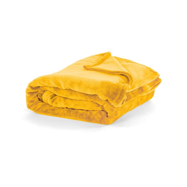 Dzeltens mikroplīša pārklājs vienvietīgai gultai 150x200 cm Cosy – Tiseco Home Studio