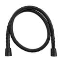 Matēti melna nerūsējošā tērauda dušas šļūtene Powerflex – Sapho