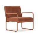 Terakotas oranžs atpūtas krēsls no šenila auduma Vince – MOME