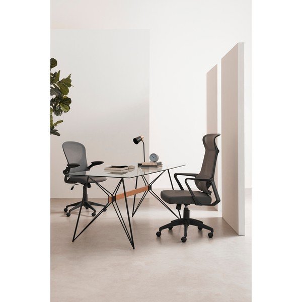 Melns polsterēts biroja krēsls Hoboken – Yes Everyday-image-1