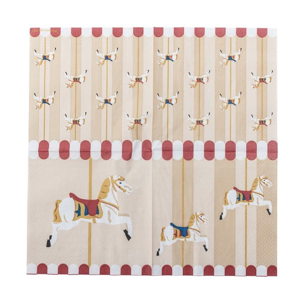 Papīra salvetes (20 gab.) 33x33 cm Merry-go-round – Bloomingville-image-3