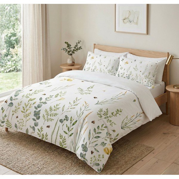 Balta divguļamā gultas veļa 200x200 cm Gardenia – Mijolnir