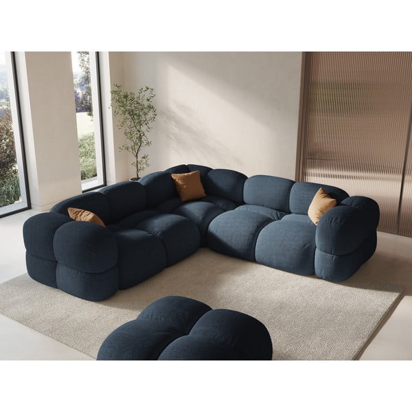 Tumši zils stūra dīvāns Loretto – Cosmopolitan Design-image-1