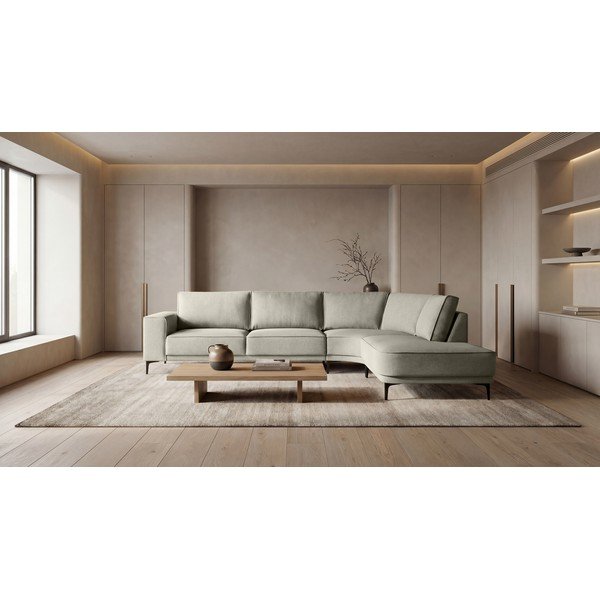 Gaiši pelēks stūra dīvāns (ar labo stūri) Copenhagen – Scandic-image-1