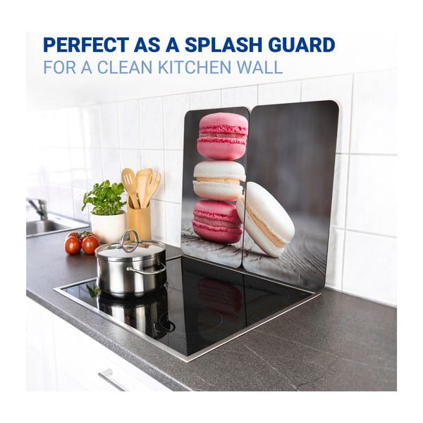 Stikla aizsargplāksnes plītij (2 gab.) Wenko Macarons, 52 x 30 cm-image-4