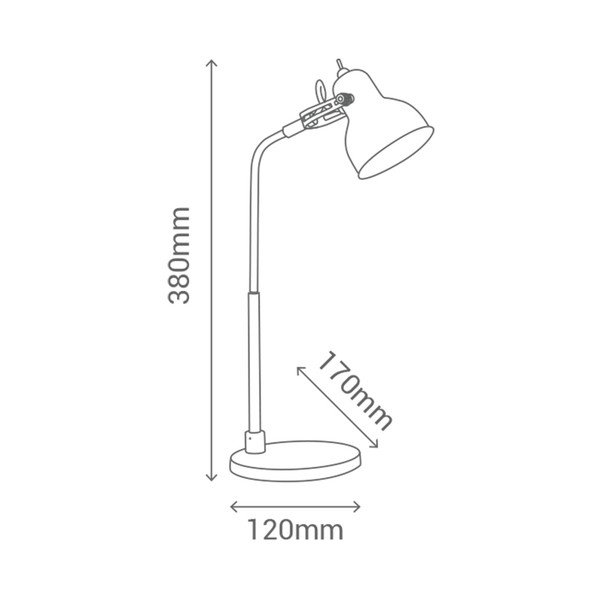Sarkana galda lampa ar LED gaismu SULION Bang-image-1