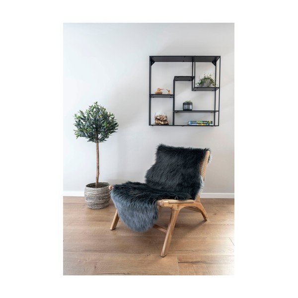 Antracīta pelēks sintētisks celiņa paklājs 60x180 cm – House Nordic-image-1