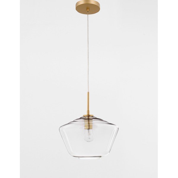 Zelta krāsas stikla piekaramā lampa ar stikla abažūru ø 30 cm Prisma – Nova Luce-image-3