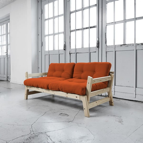 Dīvāns gulta Karup Step Natural/Orange