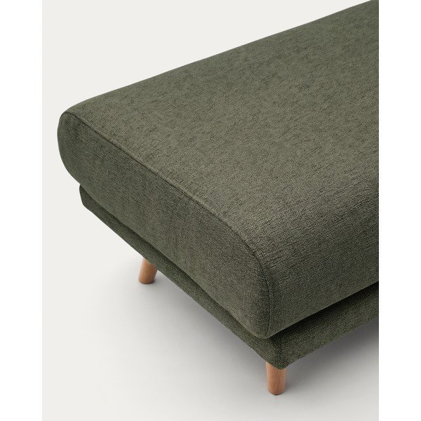 Zaļš kāju soliņš no šenila auduma Karin – Kave Home-image-3