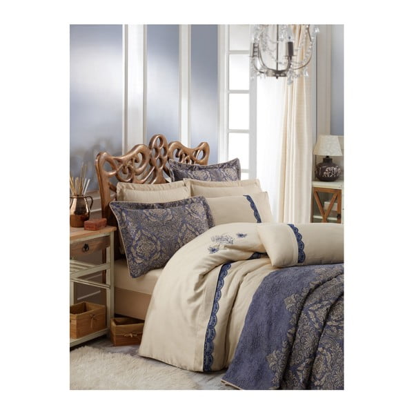 Gultas veļas komplekts, palagi un gultas pārklājs divguļamai gultai Kalimo Duro, 200 x 220 cm