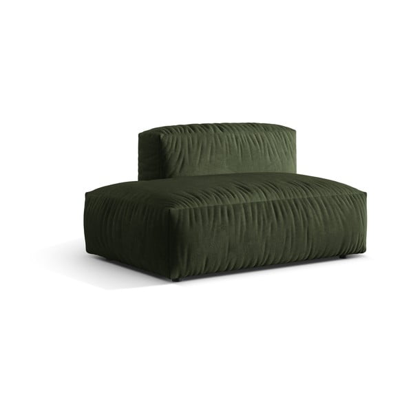 Zaļa samta modulārā dīvāna daļa (ar kreiso stūri) Martina – Micadoni -image-1