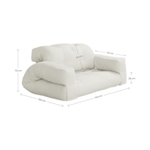 Melns izvelkamais dīvāns 140 cm Hippo – Karup Design-image-3