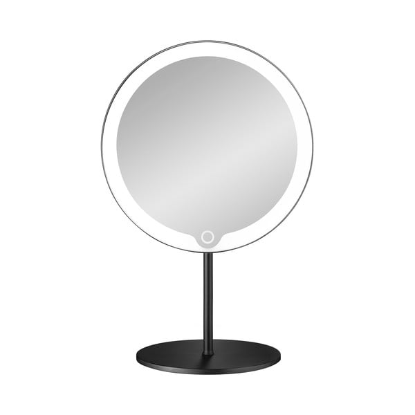 Melns kosmētikas spogulis ar LED apgaismojumu Blomus Modo