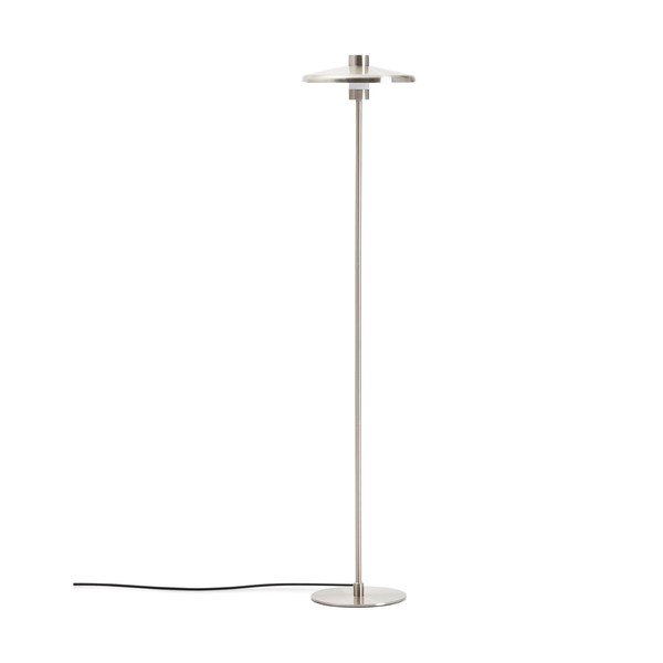 Sudraba krāsas stāvlampa ar metāla abažūru (augstums 130 cm) Nuvira – Kave Home