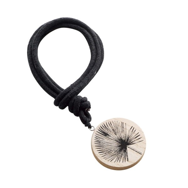 Koka/tekstila aizkaru turētājs Teaky – douceur d'intérieur