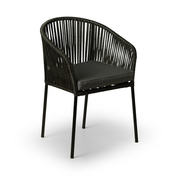 2 melnu dārza krēslu komplekts Bonami Selection Trapani