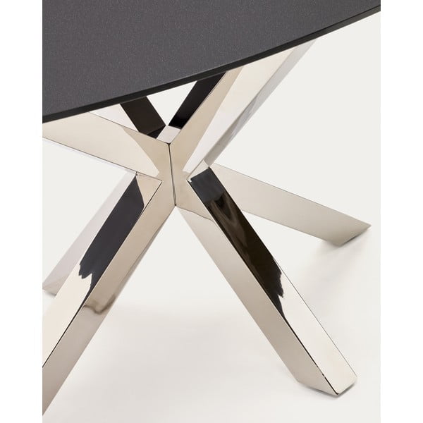 Ēdamgalds ar stikla galda virsmu 100x200 cm Argo – Kave Home-image-1