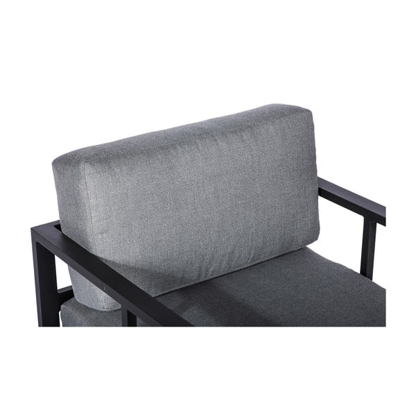 Grafīta pelēks dārza krēslu komplekts Bellisima un melns galds Loris, ø 35 cm-image-4