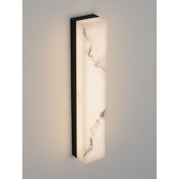 Balta/matēti melna LED sienas lampa ar akmens imitāciju Shado – Nova Luce-image-4