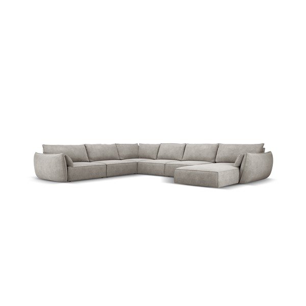 Gaiši pelēks stūra dīvāns (kreisais stūris) Vanda – Mazzini Sofas-image-2
