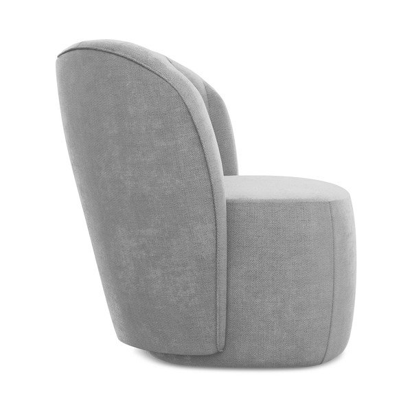 Pelēks atpūtas krēsls no šenila auduma Keloa – Makamii-image-2