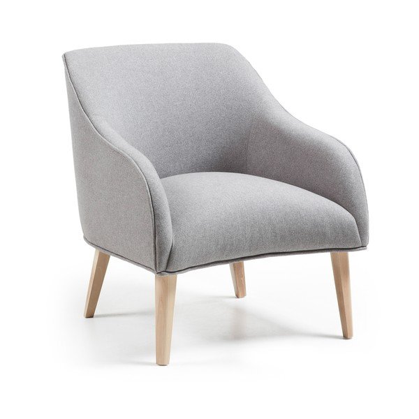 Pelēks atpūtas krēsls Kave Home Lobby