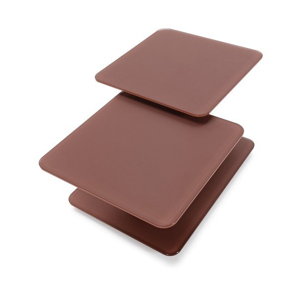 Terakotas oranžs stikla žurnālgaldiņš 54x115 cm Elvi – Marckeric-image-3