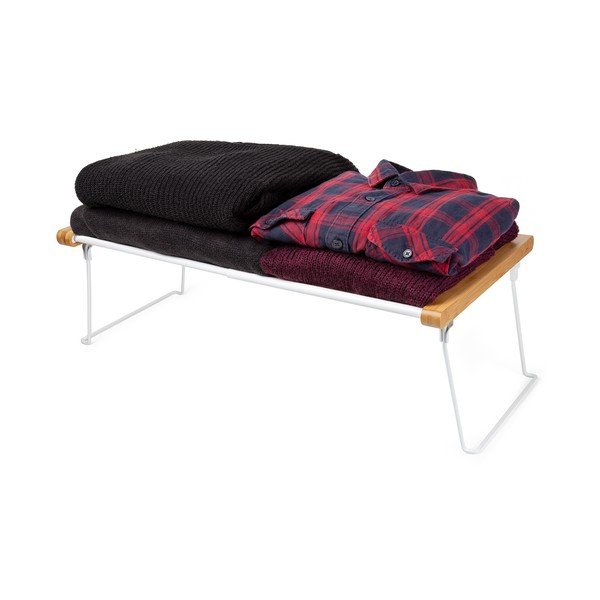 Balts izvelkams skapja plaukts Compactor Extandable Shelf Rack-image-4