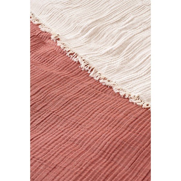 Ķieģeļu sarkans muslīna gultas pārklājs divguļamai gultai 230x250 cm – Mijolnir-image-1