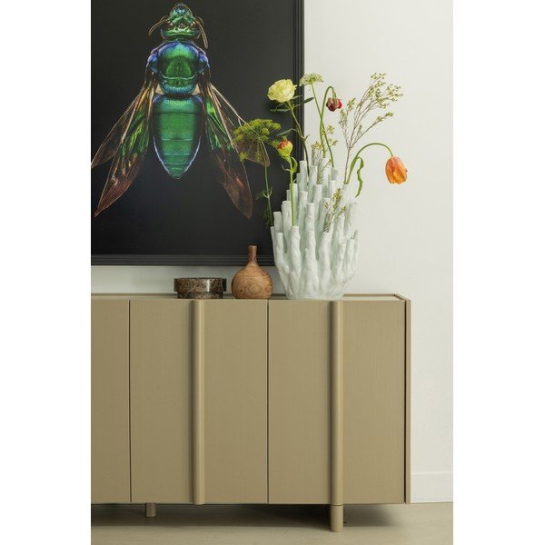 Bēša priedes masīvkoka zema kumode 200x85 cm Basu – WOOOD-image-4