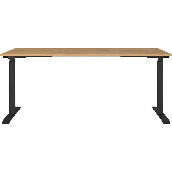 Darba galds ar elektriski regulējamu augstumu un ozolkoka imitācijas galda virsmu 80x180 cm Agenda – Germania-image-3