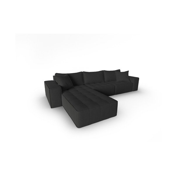 Melns stūra dīvāns (ar kreiso stūri) Mike – Micadoni Home-image-3