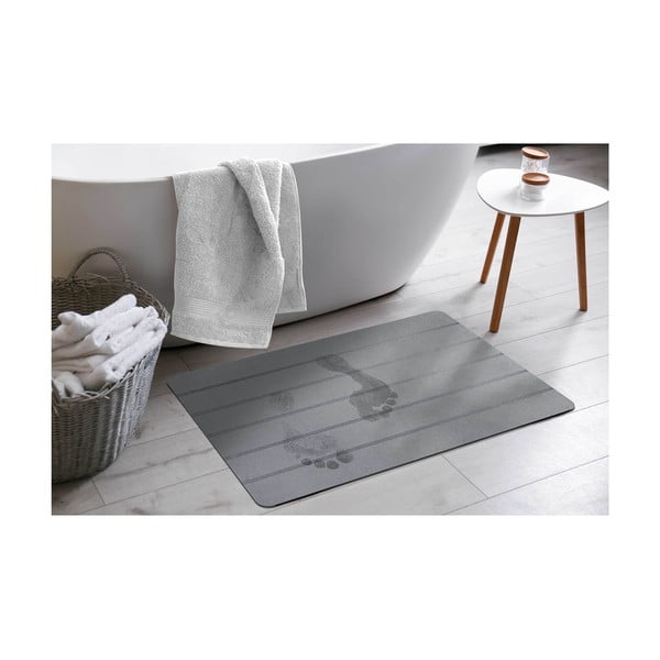 Pelēks vannas istabas paklājiņš 50x70 cm Baline – douceur d'intérieur-image-1