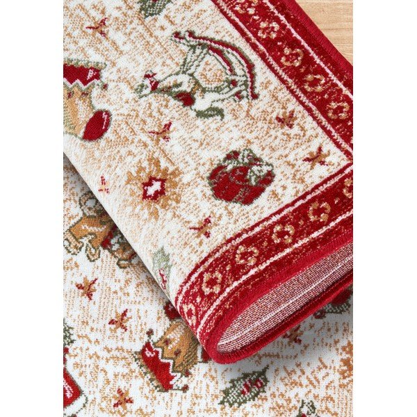 Sarkans paklājs ar Ziemassvētku motīvu no kokvilnas maisījuma 50x80 cm Toy's Delight Red Christmas – Villeroy&Boch-image-3