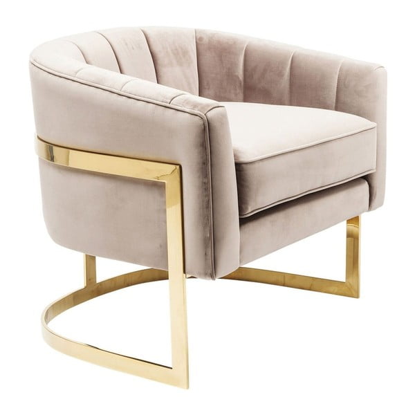 Bēšs krēsls ar zelta detaļām Kare Design Pure Elegance
