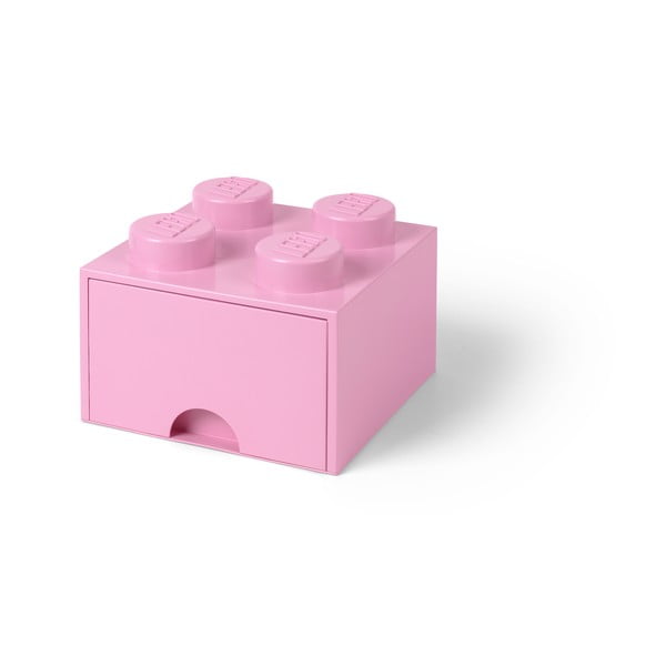 Gaiši rozā kvadrātveida glabāšanas kaste LEGO®