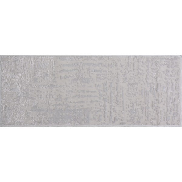 Gaiši pelēki kokvilnas kāpņu paklāji (16 gab.) 25x65 cm Milano Beyaz – Vitaus