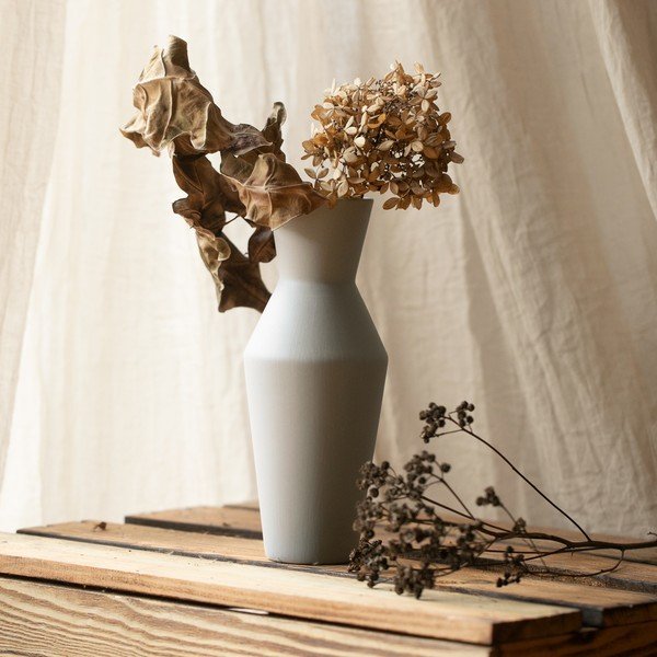 Krēmkrāsas keramikas vāze (augstums 24 cm) Giara – Restilo-image-1