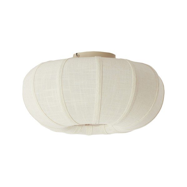Krēmkrāsas griestu lampa ar auduma abažūru ø 40 cm Zosia – Light & Living