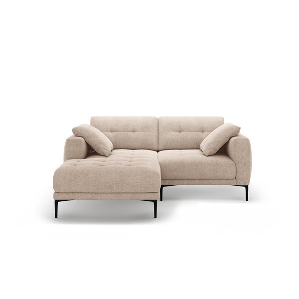 Gaiši brūns stūra dīvāns (ar kreiso stūri/ar zvilni) Bemy – Micadoni 