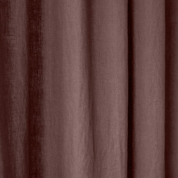 Vecviolets lina aizkars ar tuneli Linen Tales Night Time, 250 x 140 cm-image-1