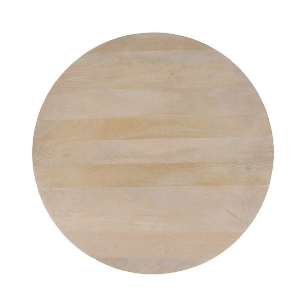 Krēmkrāsas mango masīvkoka apaļš žurnālgaldiņš ø 90 cm Batel – Ixia-image-4