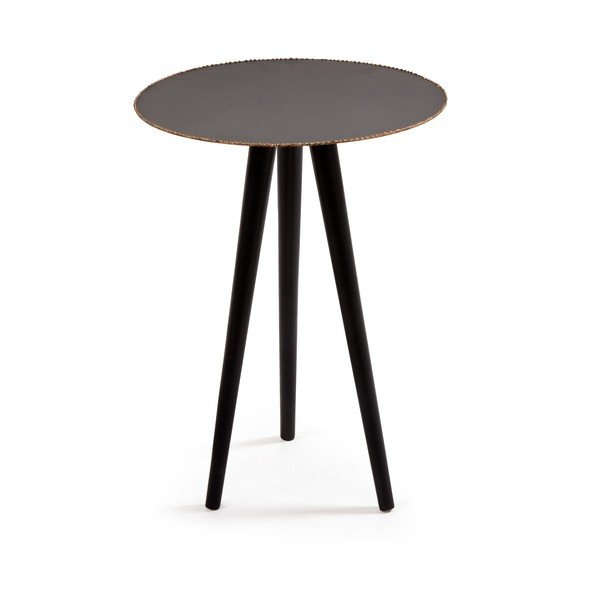 Melns kafijas galdiņš La Forma Pearson, augstums 35,5 cm
