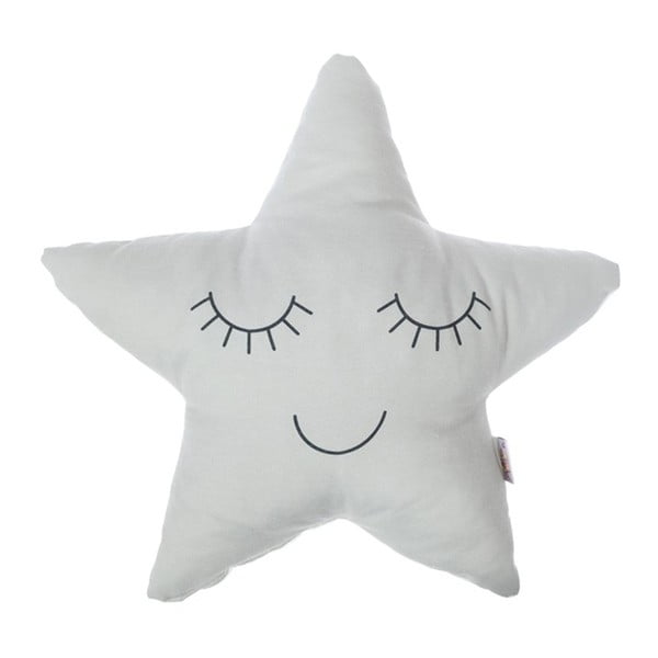 Gaiši pelēks kokvilnas maisījuma spilvens zīdaiņiem Mike & Co. NEW YORK Toy Star Pillow, 35 x 35 cm